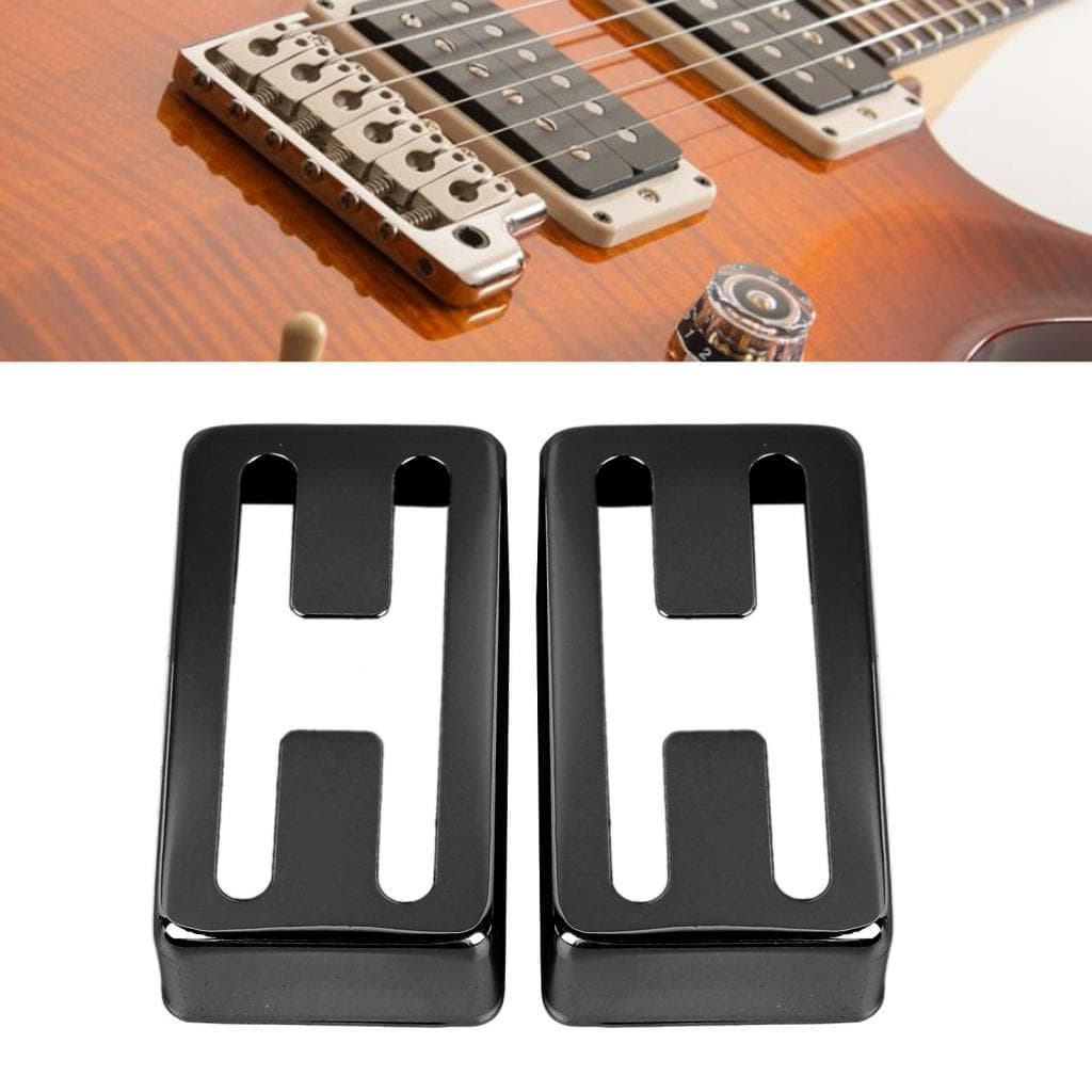 2 pçs capa de captador de guitarra h buraco bobina dupla bronze para conjunto elétrico de substituição direta escudo