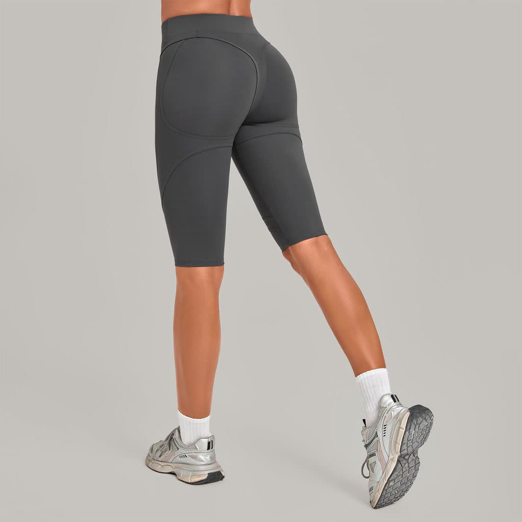 SHAMZU Apertado Yoga Shorts Feminino Alta Estiramento Hip Levantamento Calças De Fitness Correndo Esportes Ciclismo Pent