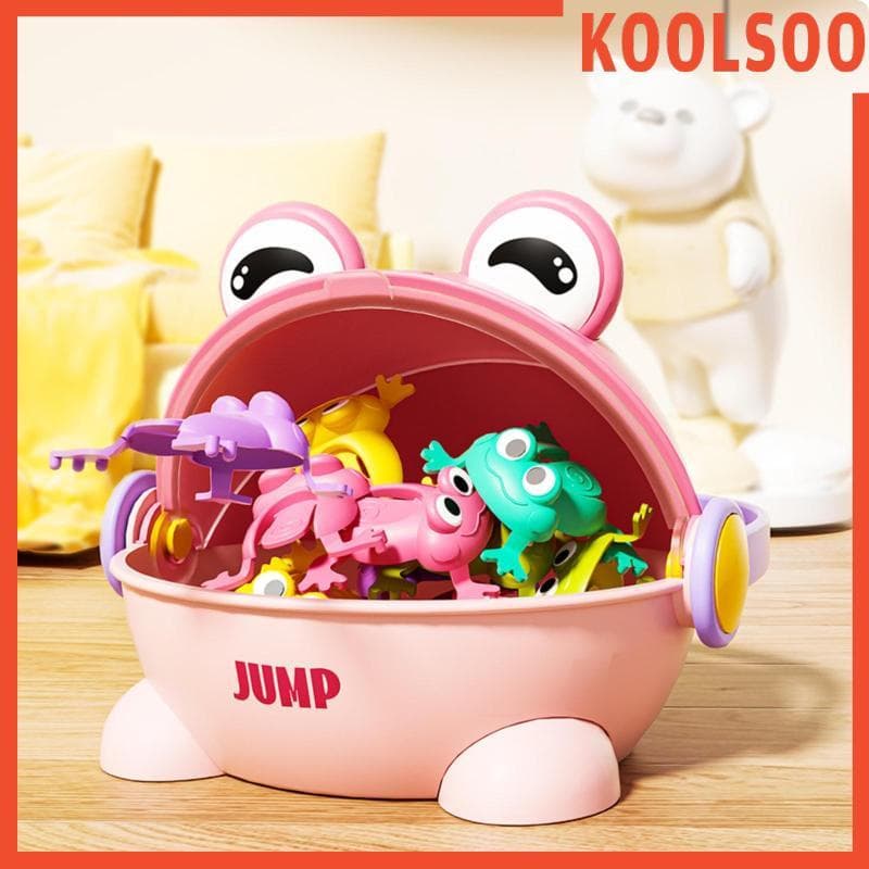 [Koolsoo] Jogo De Contêiner De Sapo Interativo Salto Olho De Mão Verde Menta