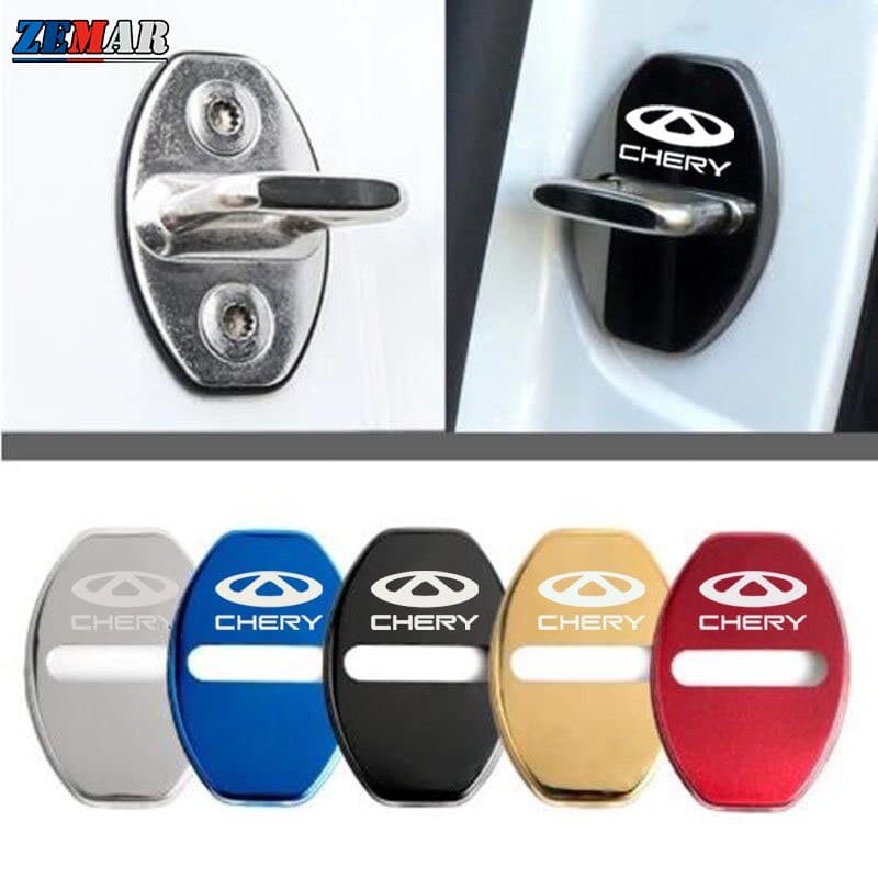 4 Peças Adesivo Emblema de Metal para Fechadura de Porta de Carro para Chery Arrizo Tiggo 8 7 6 4 5x Pro Omoda 5 FX Fulw