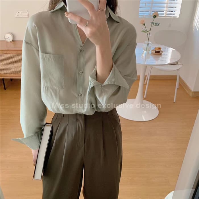 Desconto de marca Roupas femininas contador retirada contador comércio exterior influenciador Chiffon camisa branca femi