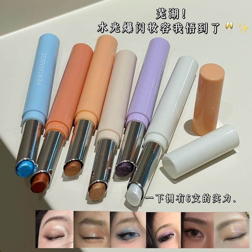 Linda série Galaxy ~ Flashing Highlighter Stick Maquiagem iluminadora Natural não tira maquiagem de longa duração Sombra