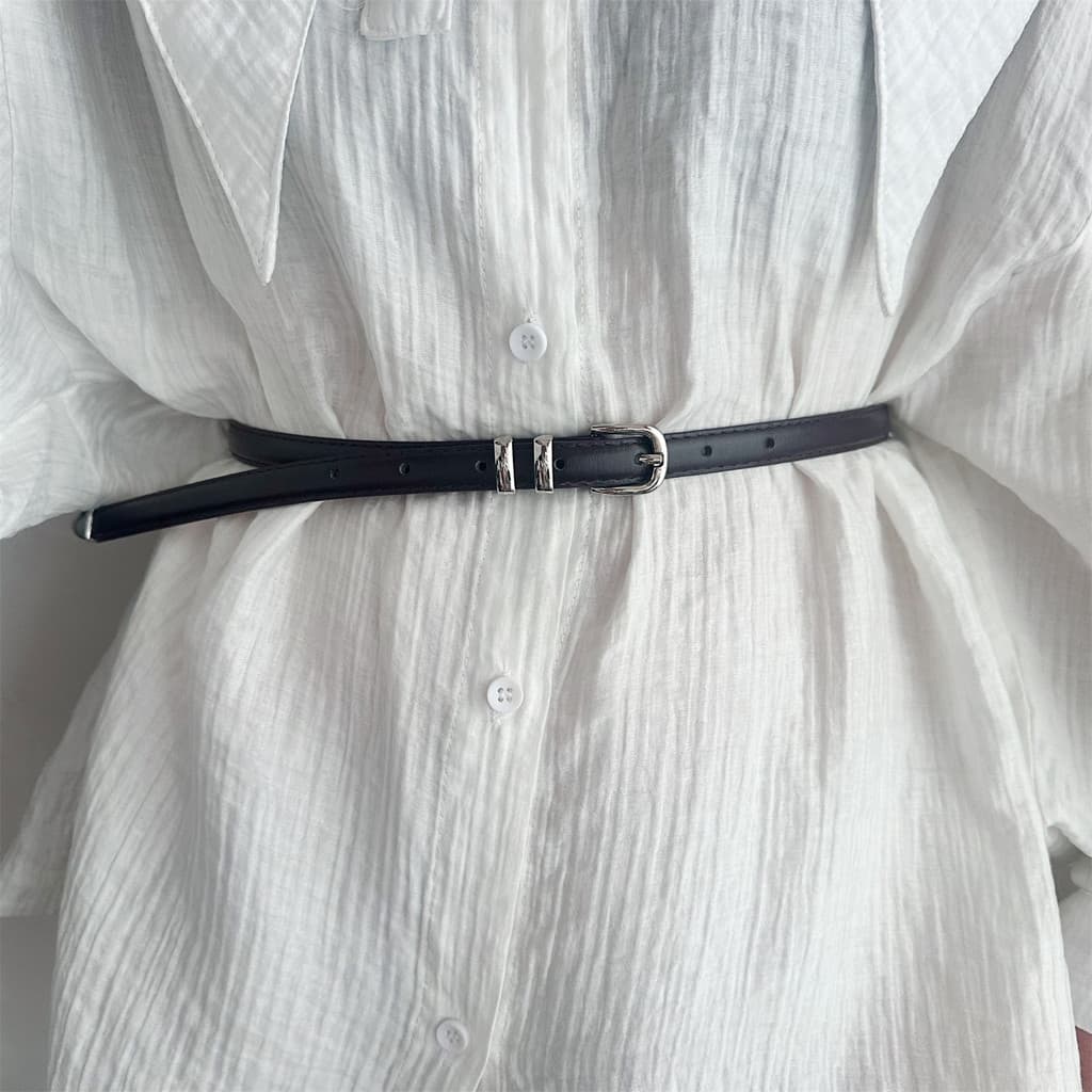 Versão coreana jovens cinto fino feminino com saia Jeans cintura estreita All-Match moda cinto decorativo moda Casual