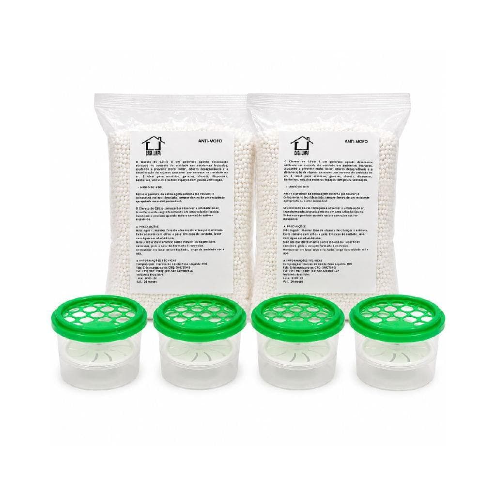 Kit 2 Antimofo Tira Umidade Odores Mau Cheiro Casa Limpa 2KG