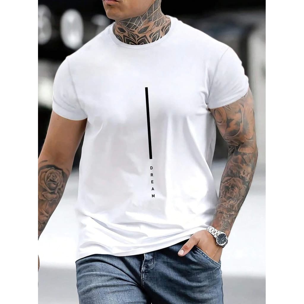 Camiseta Masculina Estampada 3D De Manga Curta Casual 3DT