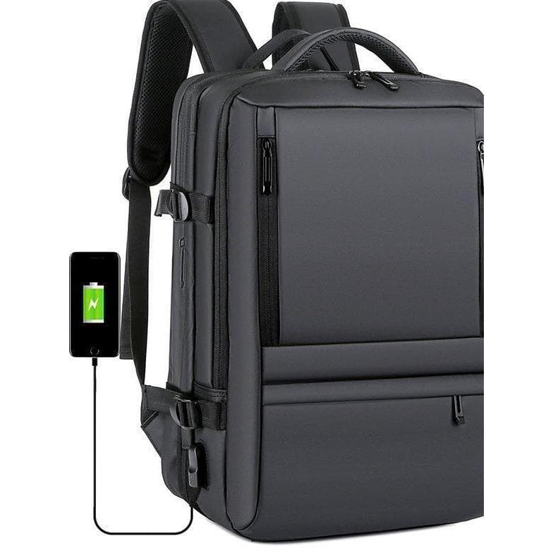 Bolsa expansível para computador de negócios, grande capacidade, simples, moderna, mochila de estudante, viagem de negóc