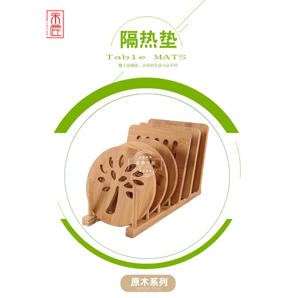 Hejiang criativo mesa de jantar almofada isolamento Hotel casa jantar almofada bambu engrossado pote prato almofada Coas