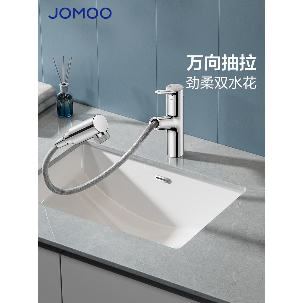 Jiumu Pull-out bacia torneira de água quente e fria torneira do banheiro do agregado familiar conveniente Shampoo bacia