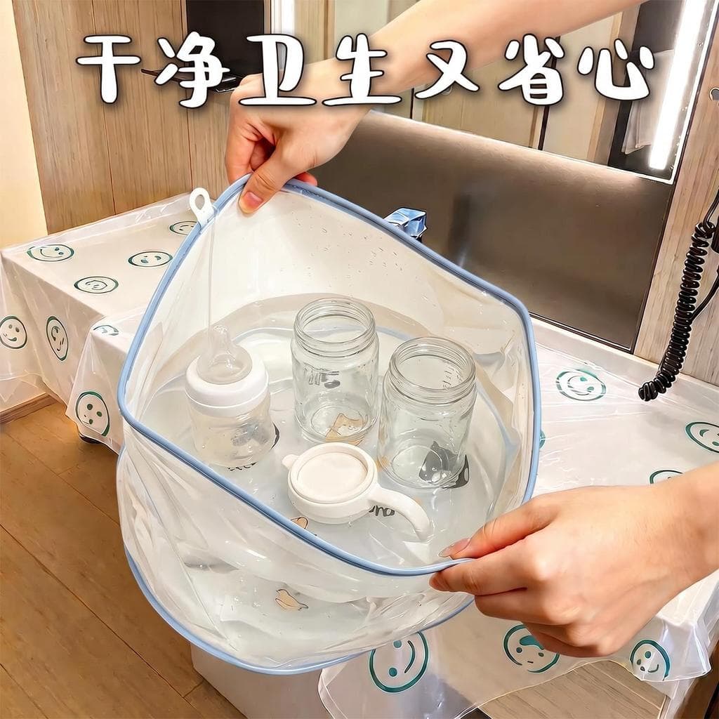 Bacia de água dobrável portátil para viagem, garrafa de leite para lavagem de bebê, ferramenta útil, lavatório de mesa p