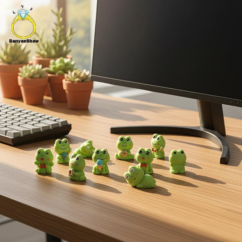 [BANY] Mini Sapo Animal Estatueta Pa 10 Pcs Bonitos Pequenos Enfeites Para DIY Jardim De Fadas Bonsai Microlandscape Dec