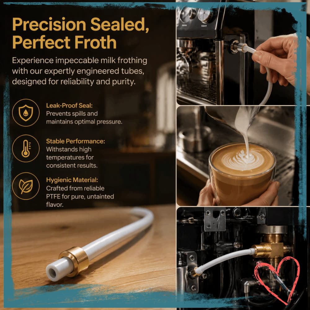 Mangueira De Espuma MIHAN Com 3 Unidades , Café OD De Qualidade Alimentar De 4 Mm | Tubo De Leite , Flexível De PTFE Par