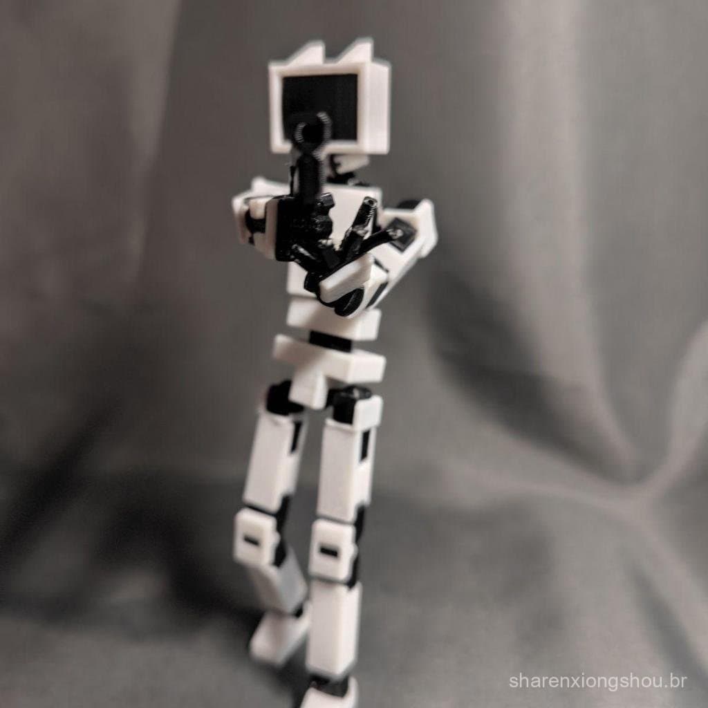 Nova Figura de Ação Articulada Impressa em 3D Lucky 13 com 13 Cabeças Diferentes, Boneco TV Man, Ornamento de Mesa Estil