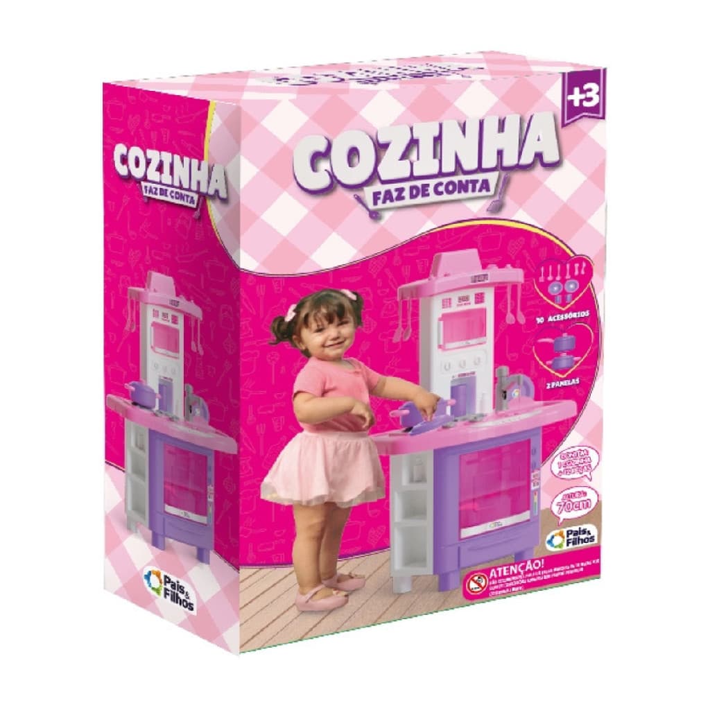 Kit Cozinha Fogão Infantil De Brinquedo Completa Sai Água