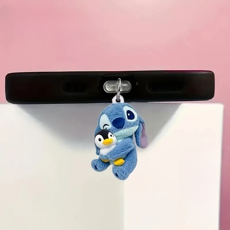 2D Ponto Telefone Plugue À Prova De Poeira Para IPhone Tipo-C Novo Disney Anime 2D Avião Android Porta De Carregamento D