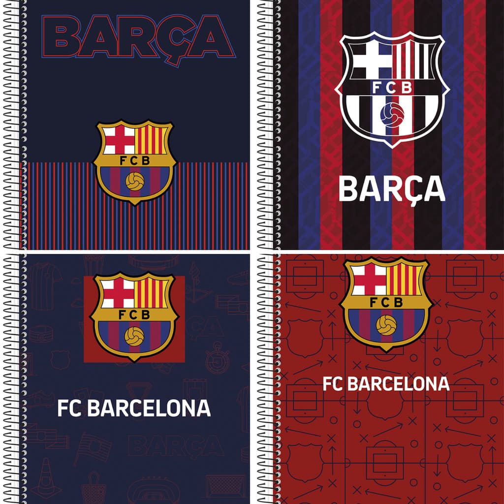 Caderno Universitário Barcelona Oficial Animativa - 1 ou 10 Matérias Torcedor de Futebol