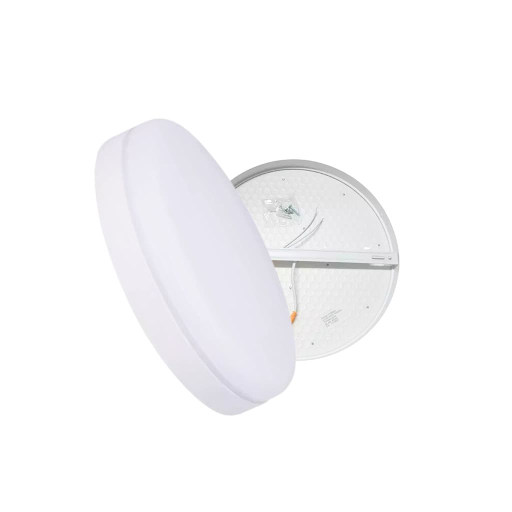 Luminária Led Plafon Borda Infinita 20W Sobrepor Redondo Bivolt Branco Frio 6500k 12CM