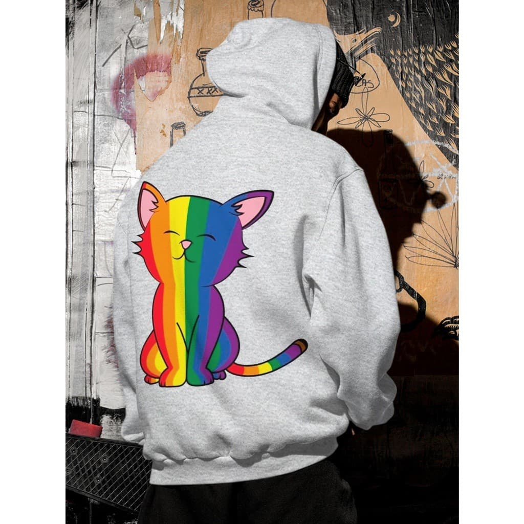Moletom Oversized Gatinho Fofo LGBT Streetwear Unissex ref3693 Dtf