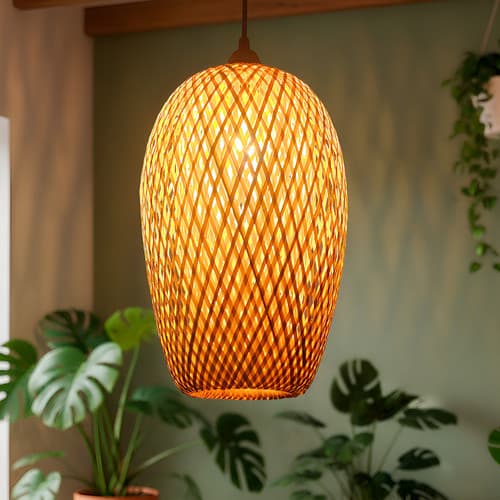 Lustre Luminaria Pendente Teto Natural Palha Bambu Restaurante Sitio Decor Lampada filamento Premium