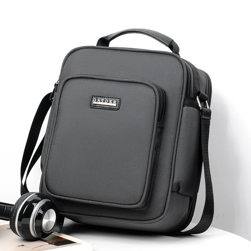 Bolsa Vertical Casual de grande capacidade, tecido Oxford, bolsa de ombro masculina espessada, bolsa de ombro de negócio
