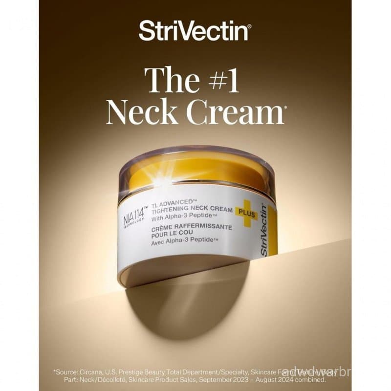 StriVectin Tighten and Lift Advanced Neck PLUS com Peptídeos Alpha-3 para Pescoço e Décolleté, atenua a aparência de rug