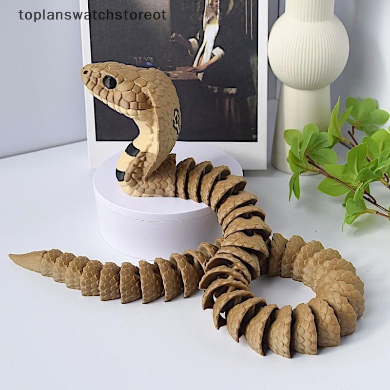 TOL 3D Impresso Rei Cobra Estátua Modelagem Realista Enfeites De Exibição De Mesa BR