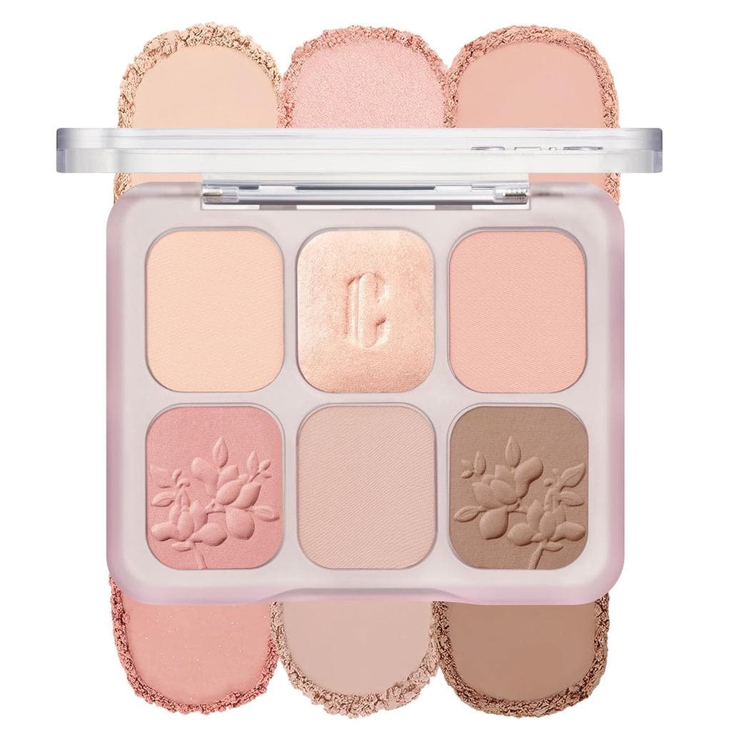 Paleta de Sombras CLIO Muse Master, Edição Herança Real Coreana, Fórmula em Pó Cremoso, 6 Cores em Tons de Coral Suave c