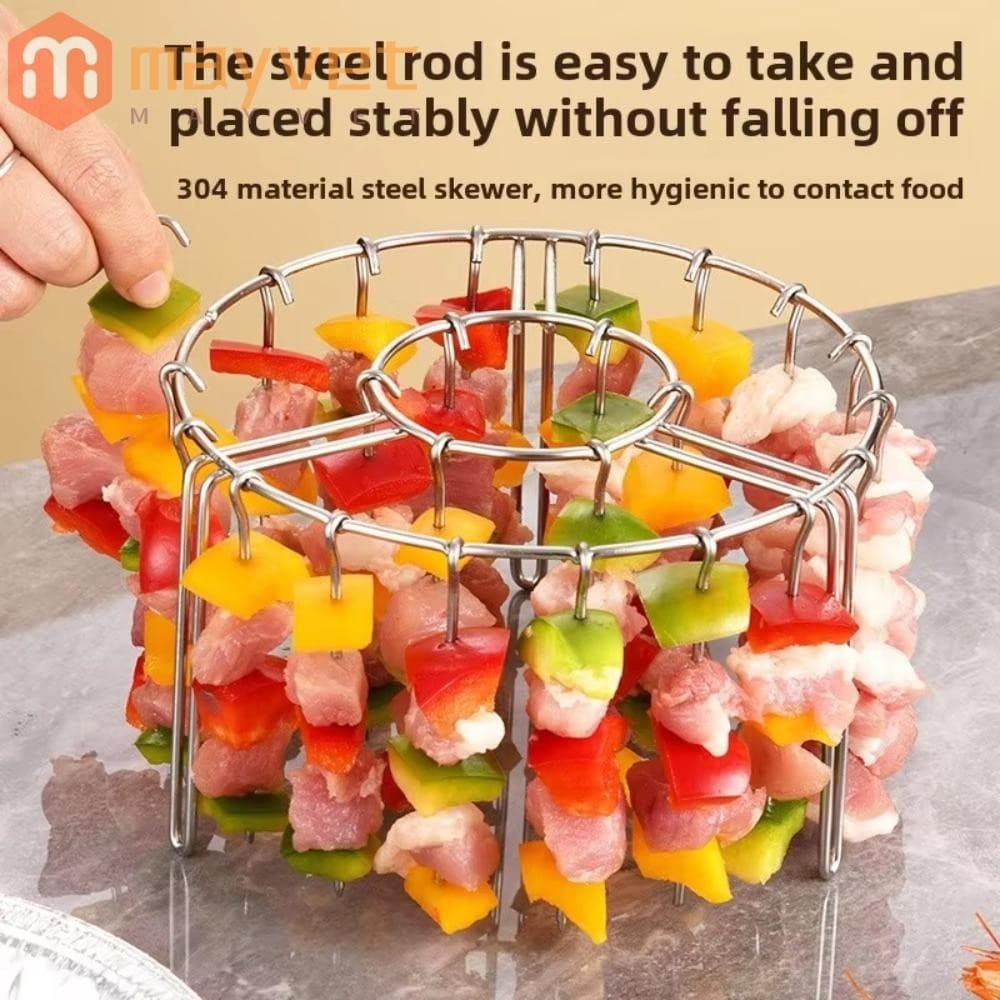 Rack De Grelha Vertical MAYVET , Suporte De Espeto De Aço Inoxidável Para De Corda , Removível