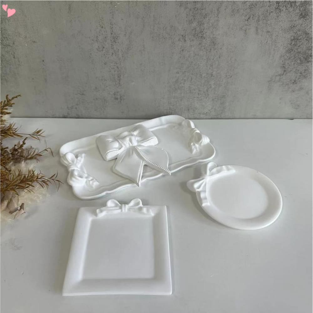Large Resin Plate Mold Tray, Arc, Rectangle, Square, Round, For Making Wooden Plates
