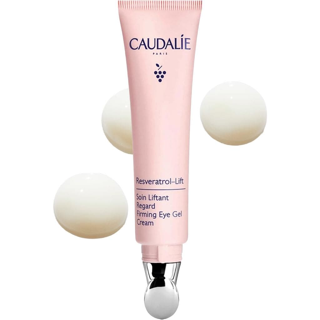 Caudalie Resveratrol-Lift Gel Creme Firmador e Desinchante para Olhos com Peptídeos, Ácido Hialurônico e Colágeno Vegano