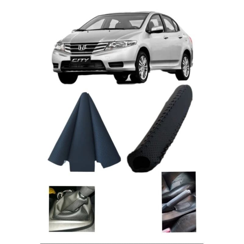 Coifa Câmbio + Capa Manopla Freio Mão Honda City 2010