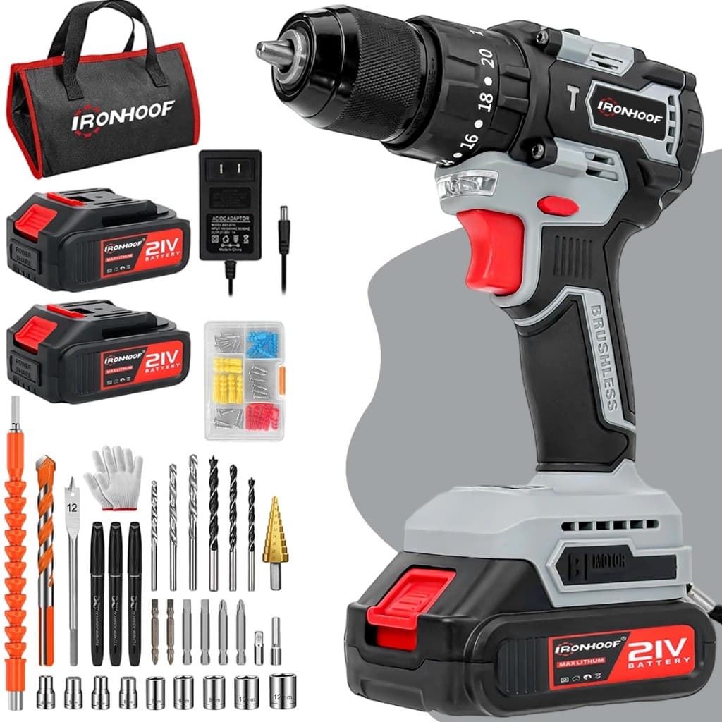Furadeira E Parafusadeira De Impacto Brushless 21v 2 Bateria