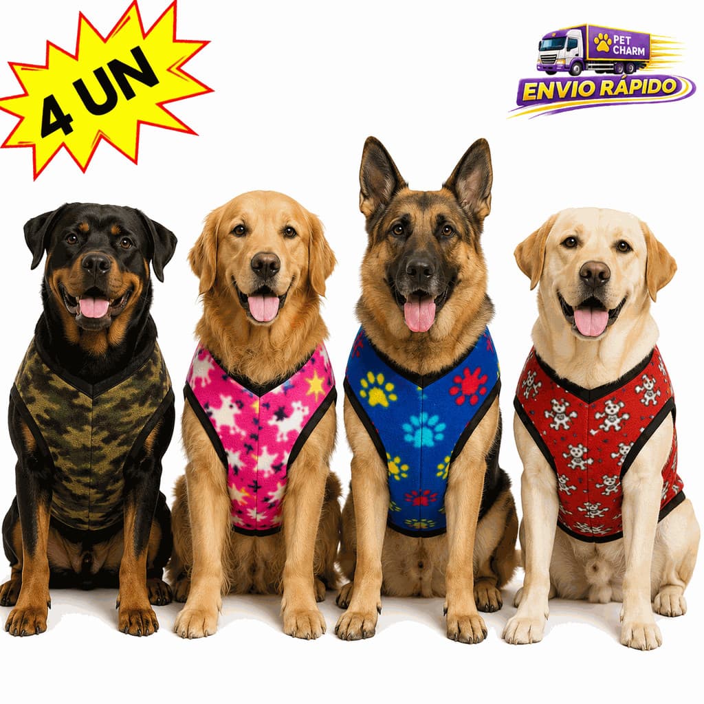 Kit 4 Roupinha N11 Para Cachorro Grande Porte Roupa Pet Frio