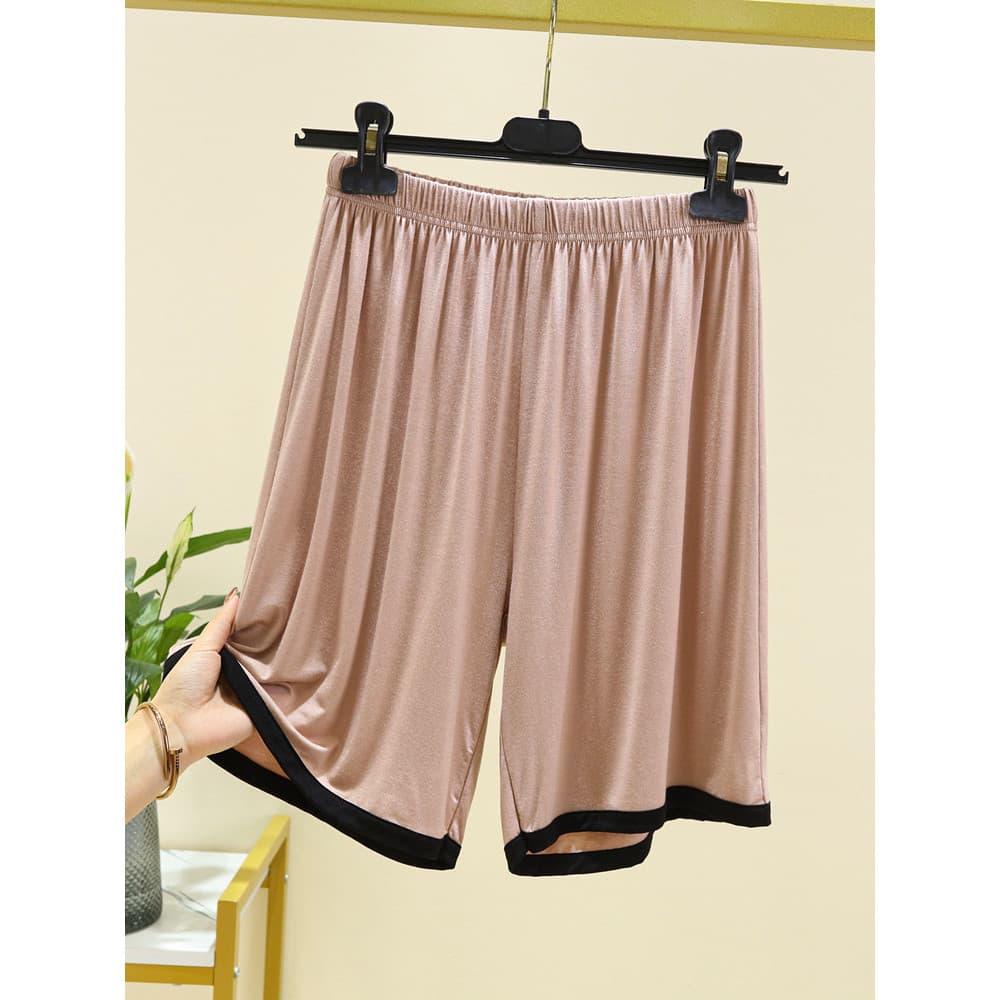 Mulheres verão estilo fino Modal calças cortadas soltas mais magro olhar casa calças de pijama pode usar fora All-Match