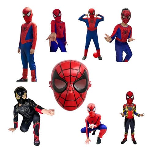 Fantasia Infantil Homem Aranha CRIANÇA Completa Com Mascara EscolhA, FESTA ANIVERSARIO, BARATA, ENTREGA RAPIDA