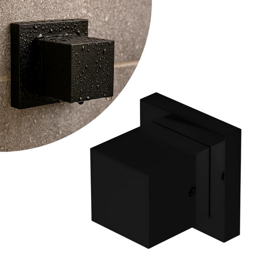 Acabamento Registro Quadrado Chuveiro Luxo ABS Preto Padrão Deca 1/2 e 3/4