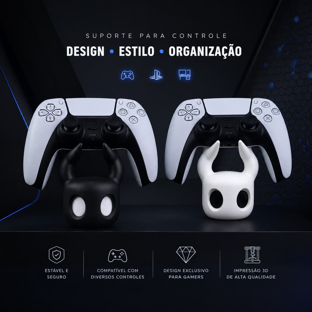 Suporte Hollow Knight para controle - PS5, PS4, PC, Xbox, Nintendo Switch Pro