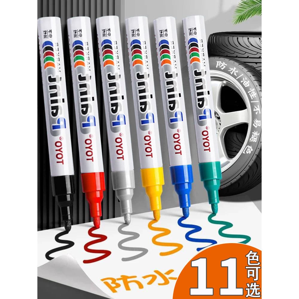 Toyo caneta de pintura caneta marcador branco à prova dwaterproof água não-desbotamento de secagem rápida retoque caneta