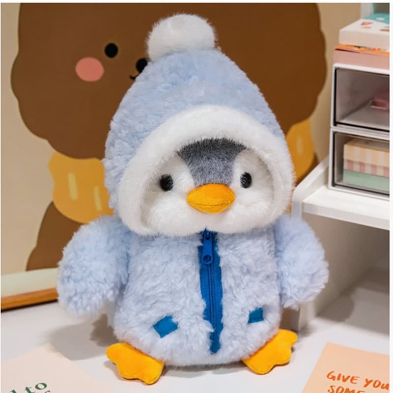 25cm Cruz Vestir Pinguim Inverno Roupas Quentes Três Cores Brinquedo De Pelúcia Presente De Natal Decoração Para Casa Ma