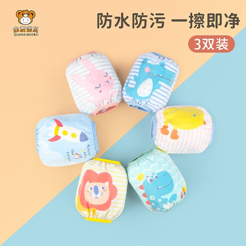 Outono inverno mangas de bebê versão coreana meninos crianças bainha mangas resistentes à sujeira à prova dwaterproof ág