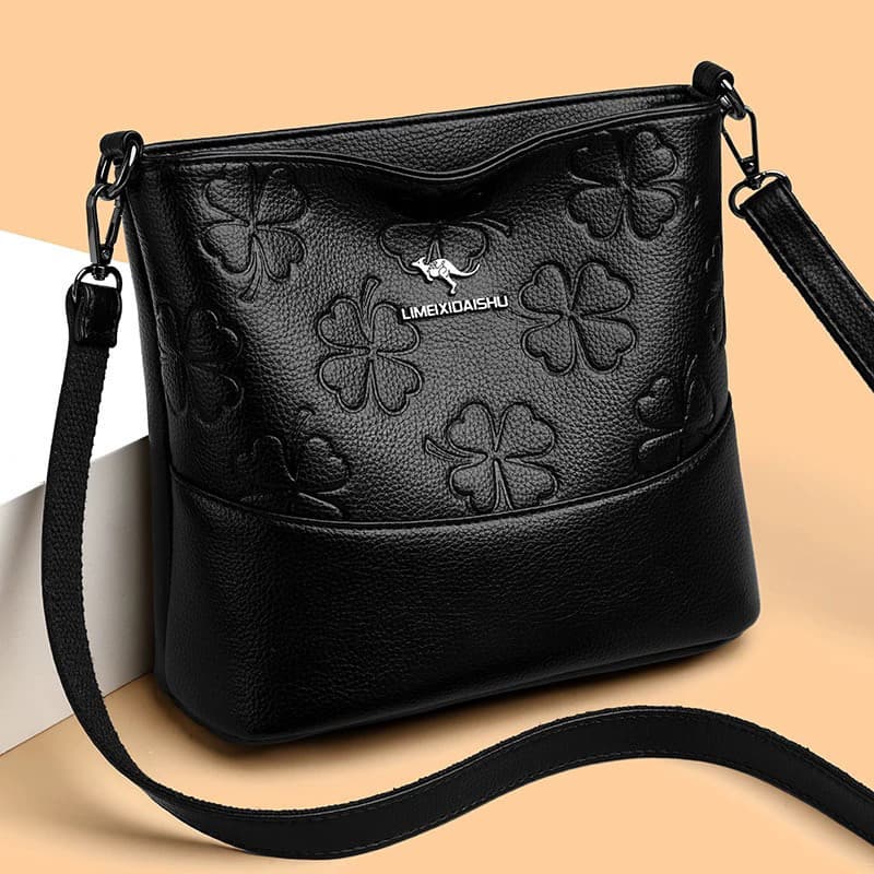 bolsa feminina Bolsa Bolsa balde de couro genuíno genuíno feminino 2026 novo estilo moda mãe de meia-idade saco temperam