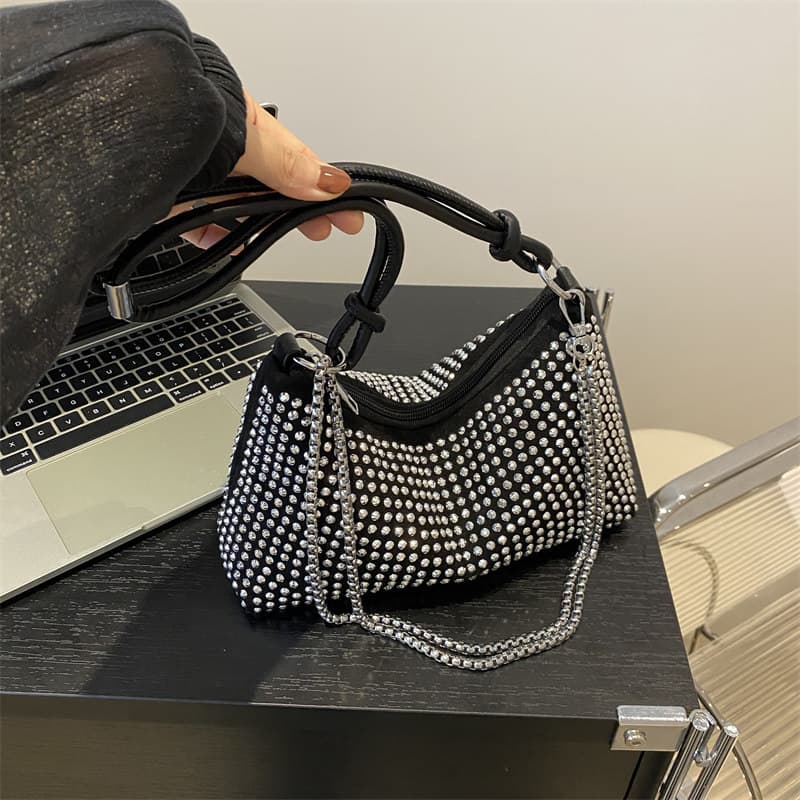 bolsa feminina bolsa transversal feminino Bolsa de diamante feminina 2024 novo estilo na moda textura High-End moda