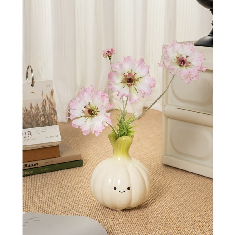 Vaso de cerâmica | Design criativo nicho saco forma vaso de flores, ornamentos de decoração de mesa de jantar de sala de