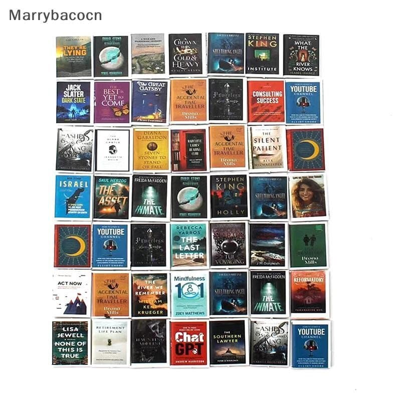 [MAR] 50 Peças De Livros Em Miniatura Para Casa De Bonecas , Modelo , Acessórios Móveis , Livraria Divertida , Livro De