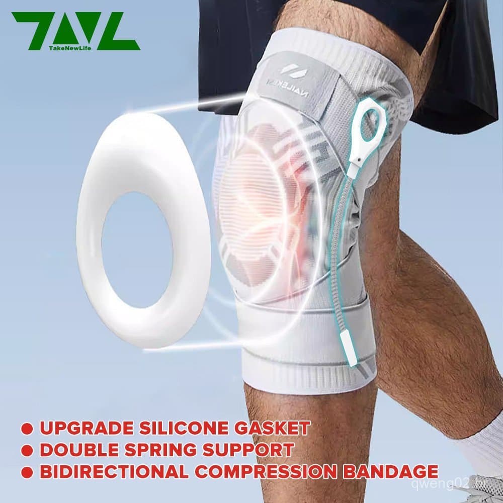TNL 1PC Knee Elite Manga De Compressão Com Elástico Banda Fixação Respirável Ajustável Para Academia Treino Agachamentos