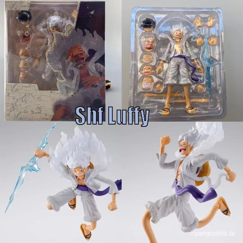 One Piece SHF Luffy Gear 5 Nika Figura de Ação Articulada Zoro Ace Modelo