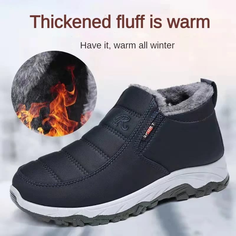​ Sapatos Masculinos de Outono Inverno, Casuais, de Algodão, Quentes, Resistentes ao Desgaste, Sola Robusta, Acessíveis