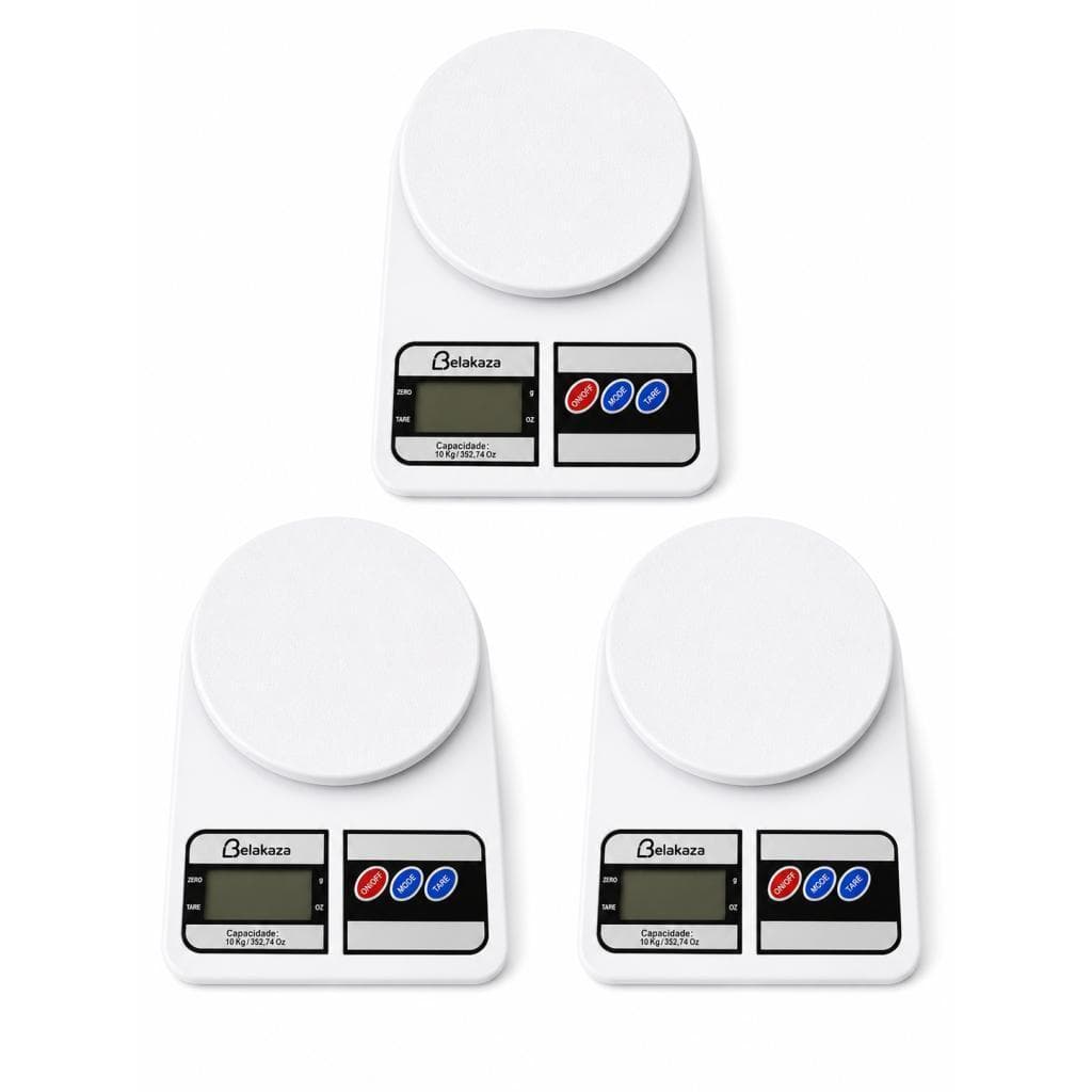 Kit 3 Balanças Digital 10kg Atacado Cozinha Pesar Alimentos
