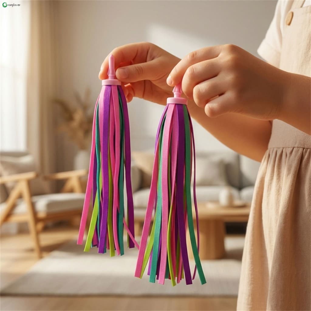 Crianças Bicicleta Borlas Decoração Fita Colorida Guiador Streamers Para Scooter De