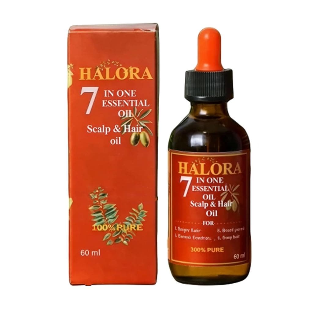 Óleo Capilar Halora para Crescimento do Cabelo, Hair Grow 7 One Essential, Nutrição Profunda do Couro Cabeludo para Cabe