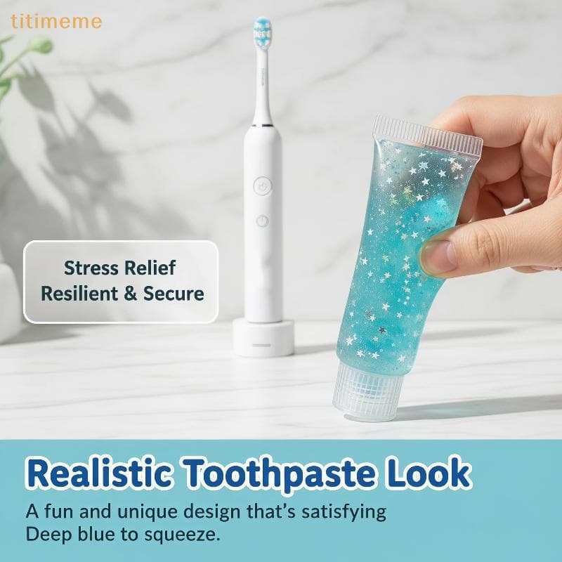 tr 1 Pçs Pasta De Dente Estresse Bola Espremer Brinquedo Elástico Macio Anti Ansiedade Para Crianças Adultos Escola Em C